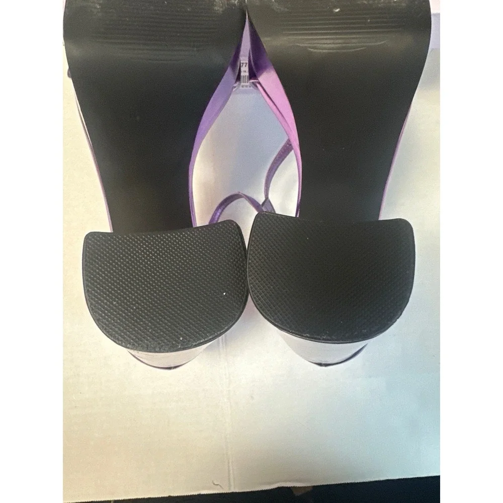 Madden Girl Omega Heels Purple Metallic Size 9 W/ Box
